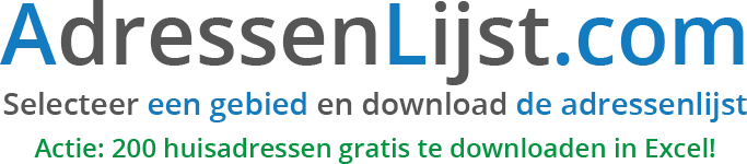 AdressenLijst.com: selecteer een gebied en download de adressenlijst